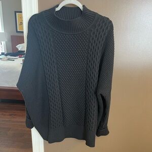 GAP XL Black Cable Ribbed Knit Sweater